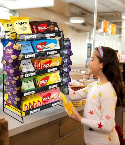 Candy Display Rack Countertop, 5 Tier Snack Organizer for Stores - size: 5 Tire
