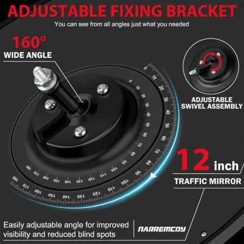 12 Inch Acrylic Convex Mirror - size: 12IN