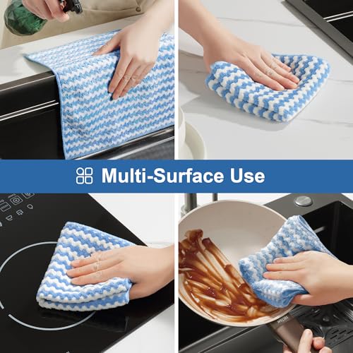 JOYMOOP Microfiber Cleaning Cloth, 8 Piece Set, Small/Medium, Multi Color - color: E