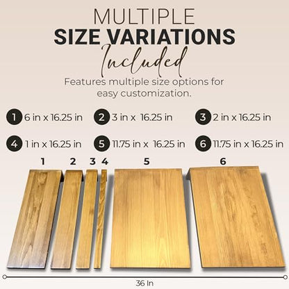 Wooden Shelf Covers for 16-Inch Deep Wire Racks, 1, Brown, 36"W x 16"D - color: Brown