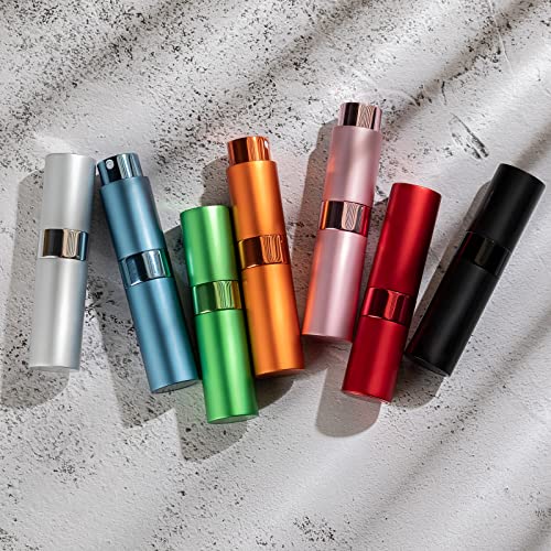 LISAPACK 8ml Travel Perfume Bottle Refillable, 7 PCS Cologne Atomizer Spray - color: 7 Colors