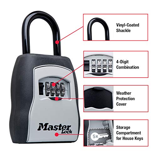 Master Lock Portable Key Lock Box, Combination Lock Box 2-Pack 5400EC2 - size: 2 Pack, style: Standard Shackle