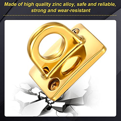 Shimeyao 2 Pcs Large Loop Wall Plate Circle Hook for Rope Barrier, Gold