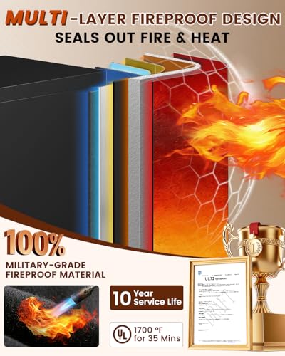 [2026 Upgraded] -35 Min Real Fireproof Safe-3.6 Cu Ft Large Safe for Home - size: 3.5 Cuft-35MINS