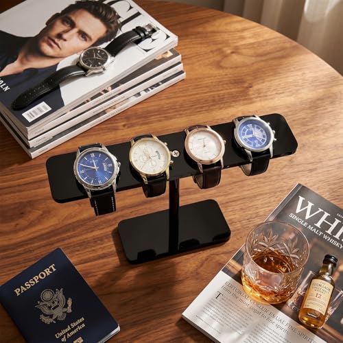 Watch Display Stand Acrylic, Bracelet Jewelry Holder Rack Countertop, Black - color: Black