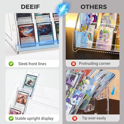 DEEIF 5 Tier Acrylic Trading Card Display Stand for Sports Cards, 1 Pack - size: 5 Tier, 1 Pack