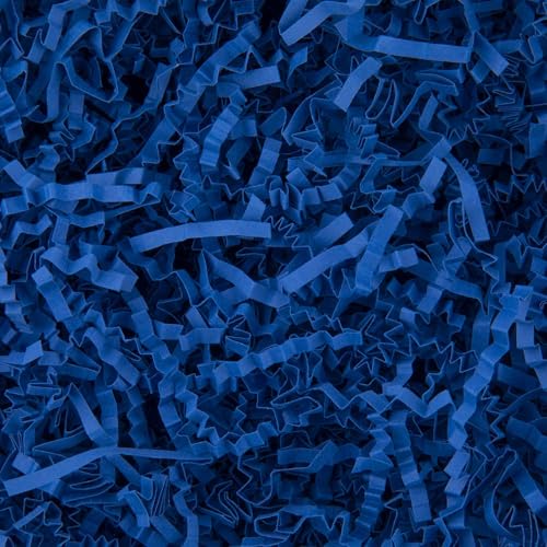 Caleihd Crinkle Cut Paper Shred Filler Gift Cushion Streamer Navy Blue - color: Navy Blue