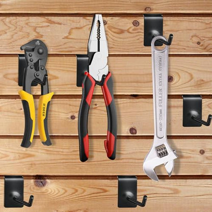100 Pcs Slatwall Hooks, 4 Inch Heavy Duty Panel Hangers, Slat Wall Hanging Hooks, Slatwall Accessories for Garage & Retail Store Display (Black) - color: Black