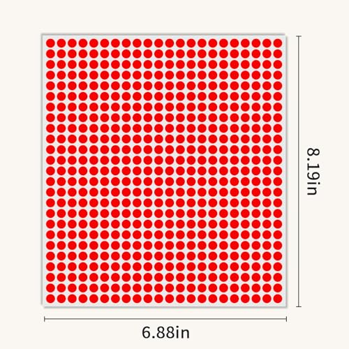 1/4" Red Dot Stickers Small Tiny Mini Little Circle Stickers - color: Red, size: 1/4 INCH