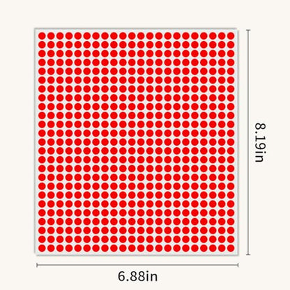 1/4" Red Dot Stickers Small Tiny Mini Little Circle Stickers - color: Red, size: 1/4 INCH