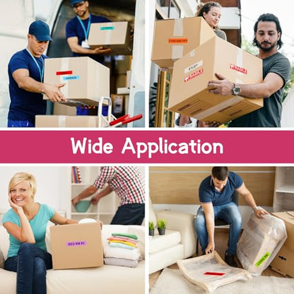1440 Count Color Coded Moving Labels for Boxes (24 Rolls, 60 Labels/Roll) - size: 1" x 4.5"