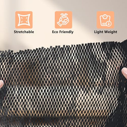 Honeycomb Cushioning Wrap Paper Roll,ULIFESTAR Honeycomb Kraft Packing Paper,Alternative To Bubble Wrap Roll,1PC Recyclable Honeycomb Packing Paper for Shipping Moving Black, 25cm*60m/9.84"*196ft - color: Black, size: 25cm*60m/9.84"*196ft