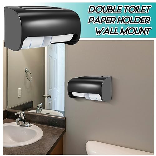 Maxcheck 2 Pack Commercial Toilet Paper Dispenser, Wall Mount Tissue Holder