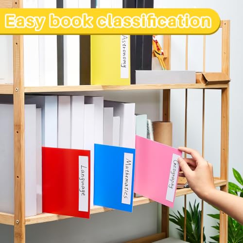 Chinco 18 Pack Library Shelf Dividers with 36 Stickers, 6x12 Inch Colorful