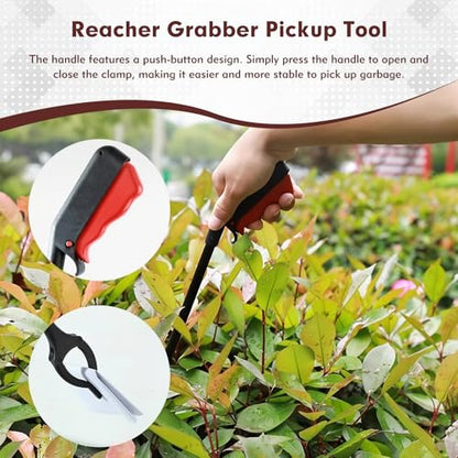 Grabber Reacher Tool, 11" Grabber with Anti-Slip 360° Rotating Jaw