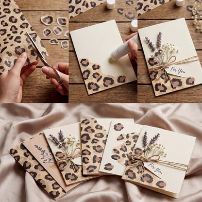 UNIQOOO 60 Sheets Leopard Tissue Paper, Cheetah Print Tissue Paper Gift Wrapping Papers for Birthday Jungle Safari Party Favor Gift Packing Crafts, 20x 14 Inch - color: Brown Leopard(60 pack)