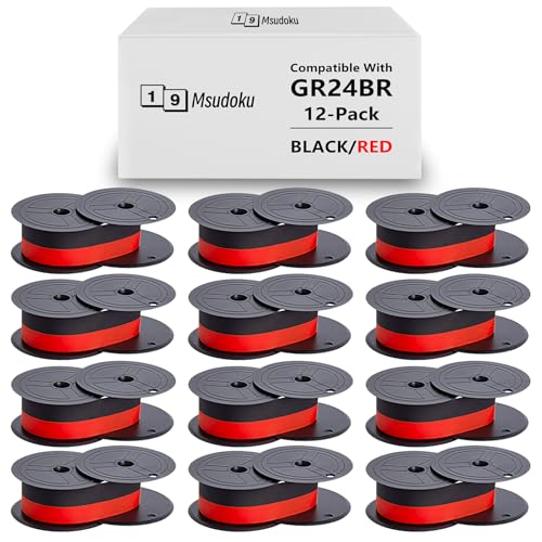 12 Pack Calculator Ribbon Compatible for Canon MP11DX Calculator Ink Ribbon