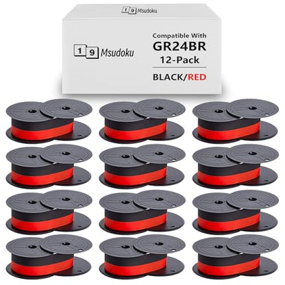 12 Pack Calculator Ribbon Compatible for Canon MP11DX Calculator Ink Ribbon