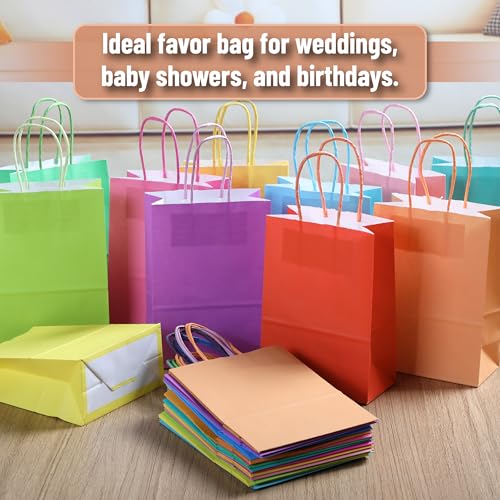 Mr. Pen- Paper Gift Bags with Handles, 32 Pack, 8.3" x 5.9" x 3.1" - color: Fun Spring