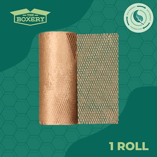 The Boxery Honeycomb Packing Paper 15”x16800” (1400’)-1 Roll Cushioning Wrap, Box Filler, Void Filling, Shipping & Moving Supplies, Alternative to Plastic Bubble|Eco Friendly-Small Business. - size: Roll 15"x1400 FT.