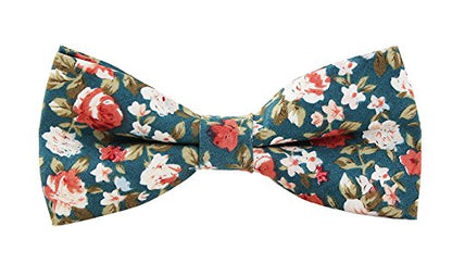 LEVAO Men's Cotton Floral Printing Bow Tie - color: Mix 3
