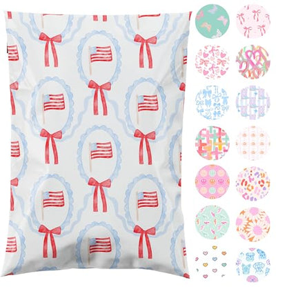 Pretty Package Store Poly Mailers 10x13, American Flags, 100 Pack - color: American Flag, size: 10x13