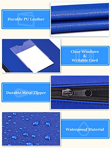 SMARTAKE 5-Pack Money Bags with Zipper, PU Leather, 11.5 x 6.2 Inches - color: 01-Dark Colors