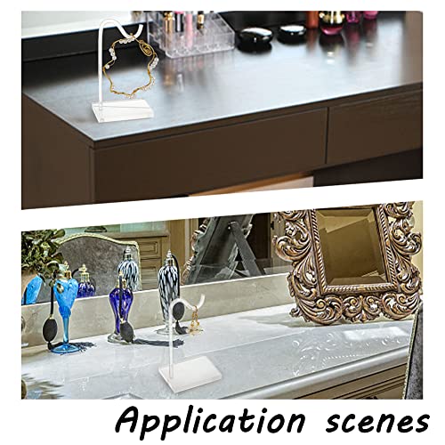 FINGERINSPIRE 3 Set Acrylic Bracelet Display Stand Clear Hook Shape Watch Display Holder 4.9 inch High Jewelry Storage Rack for Bangles Hairband Earrings Jewelry Organizer for Retail Counter Top