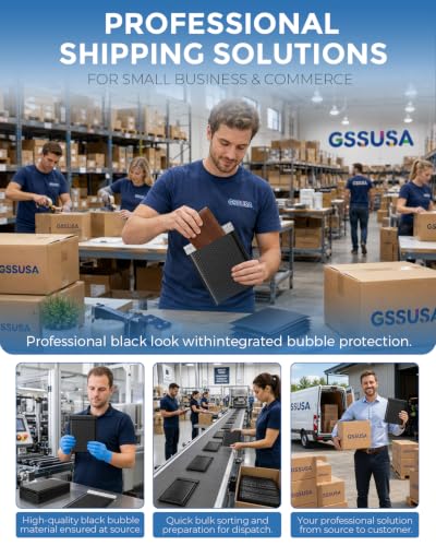 GSSUSA Black Bubble Mailers 6x10" 600 Pack Padded Envelopes Self Seal - color: Black, size: 6x10 600pc