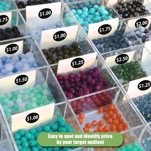 HINZIC 1560pcs Vending Machine Price Labels, 12 Sheets, Black