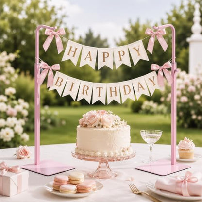 2-Pack Adjustable Tabletop Purse & Banner Display Stands, Pink - color: Pink