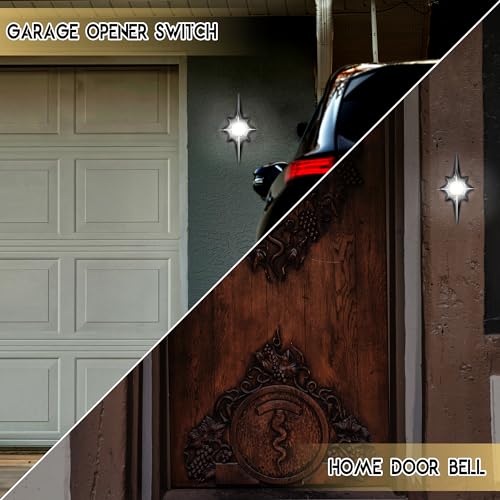 Lighted Wired Doorbell Button, Metal Wall Mount Push Button, Black