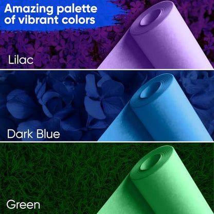 18" x 1200" (100 ft) Dark Blue Kraft Paper (Case of 16 Rolls), Made in USA - color: Dark Blue, style: Bulk Case - 1 Color