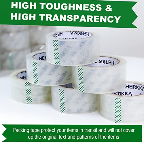 HERKKA Clear Packing Tape, 36 Rolls Heavy Duty Packaging Tape for Shipping Packaging Moving Sealing, Thicker Clear Packing Tape, 1.88 inches Wide, 65 Yards Per Roll, 2340 Total Yards - size: 36 PACK 1.88 INCH WIDE