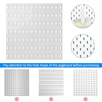 Pegboard Accessories Clips, White Pegboard Clips Metal Accessory, 20 Pcs