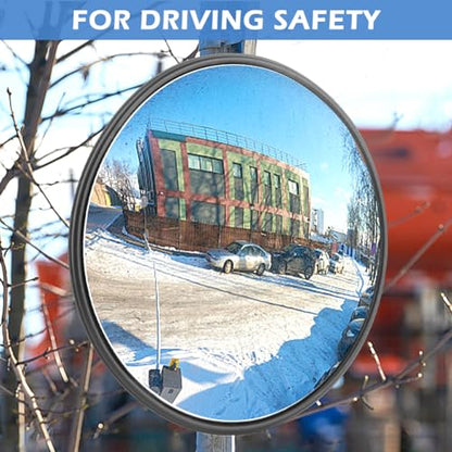 12" Acrylic Convex Security Mirror, Wide Angle Indoor Outdoor