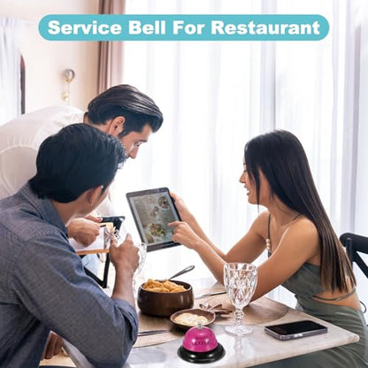 PATIKIL Desk Bell, 3.3" Service Call Bell Ringing, Love, Rose Red - color: Rose Red(love)