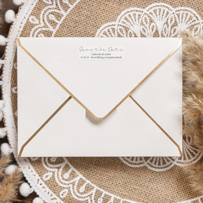 Clear Save the Date Rolled Address Labels / 250 Personalized Return Address Labels/Designer Address Stickers in Elegant Plastic Dispenser - size: 250 Labels, style: Clear Save the date