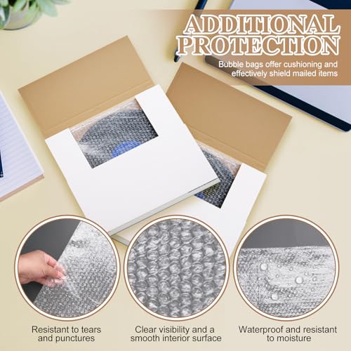 18 Sets 12.6 x 12.6 x 1" Vinyl Record Shipping Boxes, White - color: White