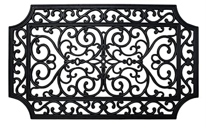 DII Rubber Doormats Collection All Weather, 18x30, French Quarter - color: French Quarter, size: 1'6" x 2'6" (Rectangular)