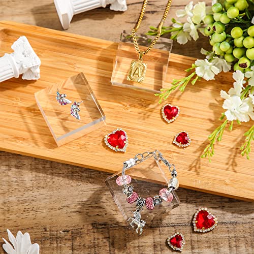 Vicenpal 4 Pieces Acrylic Square Display Block 2 x 2 x 1 Inches