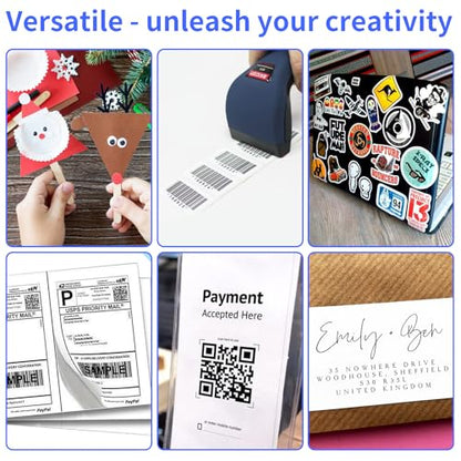White Shipping Labels, 5.5" x 8.5", 25 Sheets (50 Labels), Matte Finish, Paper Material, 25 Count - size: 5.5"x 8.5"(2-up), style: 25 sheets