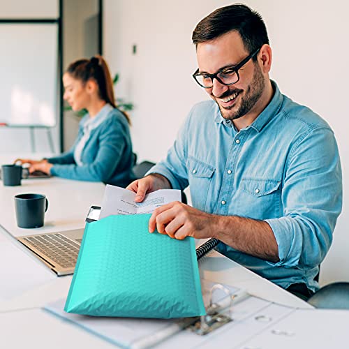 UCGOU Bubble Mailers 8.5x12" 40 Pack Usable Size 8.5x11" Teal Shipping Bag - color: Teal, size: 8.5x12" 40PC