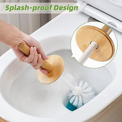 SUBEKYU Toilet Brush, Toilet Bowl Brush and Holder Set, Bathroom Toilet Bowl Cleaner Scrub Brush Set Scrubber for Deep Cleaning, White - color: White 1p
