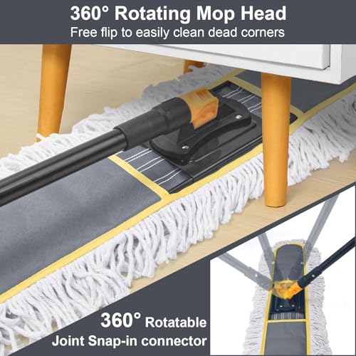 KeFanta 36" Commercial Dust Mops,Industrial Heavy Duty Floor Duster,Grey