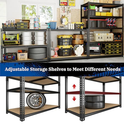 Garage Storage Shelves, Heavy Duty Shelving, 20" D x 40" W x 72" H - size: 20"D x 40"W x 72"H