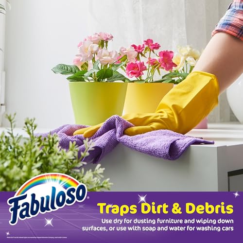Fabuloso Microfiber Cleaning Cloths, Rainbow, 13x13 in, 12 Count - color: Rainbow, size: 12 Count (Pack of 1)