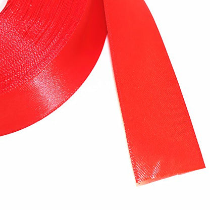 Red Satin Ribbon 1 Inch for Gift Wrapping, 50 Yards in Length - color: Red, size: 1"