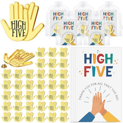 Yinkin Employee Appreciation Gifts Bulk High Five Hand Lapel Pin