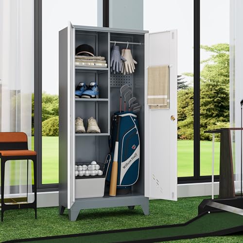 VASAAOSD Metal Golf Bag Storage Cabinet, Golf Storage Organizer for Garage